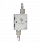 Válvula lineal, paso transversal G1/2"BSP 10-180 bar; rosca: V1, V2, C1, C2: lateral