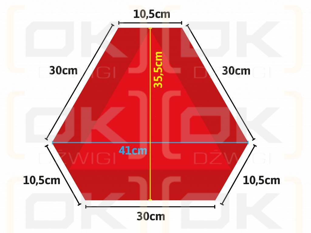 Naklejka trójkąt na pojazd wolnobieżny NI-W3 101-01W-96