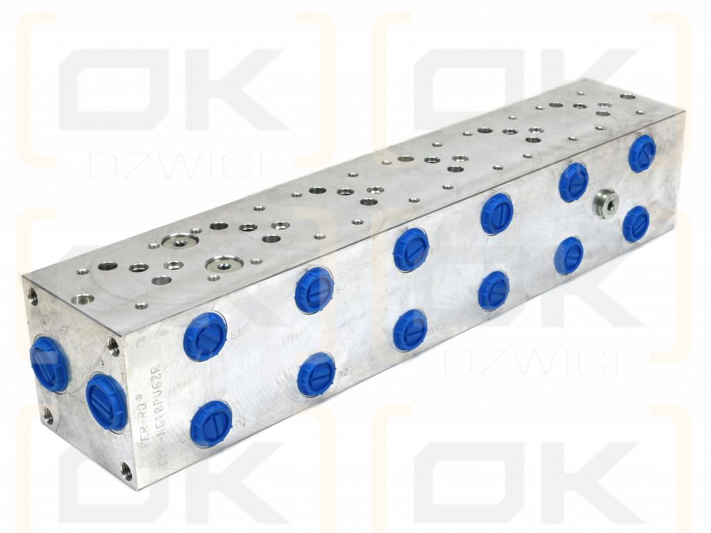 Płyta NG10 cetop 5- 6 sekcyjna (z zaworem przelewowym 50-380 bar) do elektrozaworów DL5