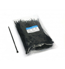 Opaski kablowe 3.5 x 200mm 200 szt w worku  czarne odporne na UV