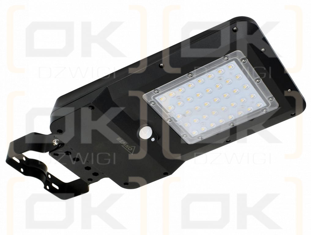 Lámpara solar. Farola LED SOLGER 20W 3000LM COLOR DE LUZ VARIABLE 3000K, 4000K, 6000K IP65 con sensor de movimiento