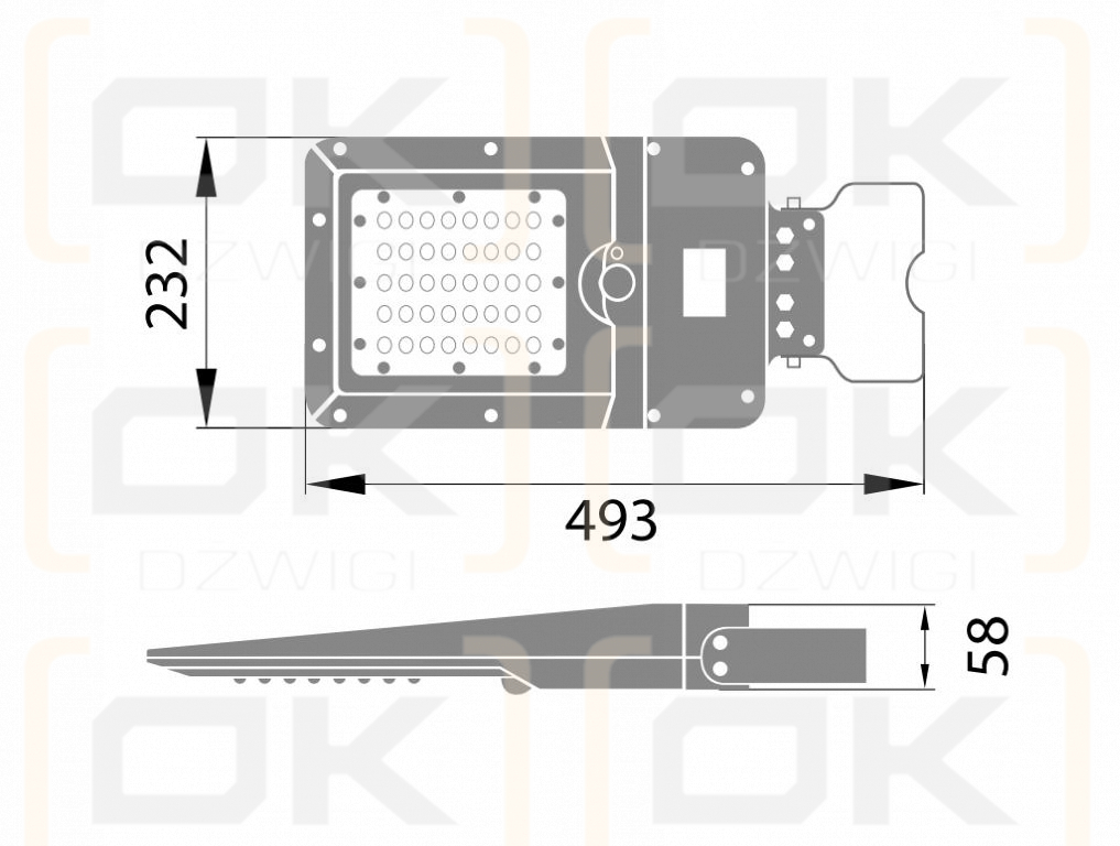 Lámpara solar. Farola LED SOLGER 20W 3000LM COLOR DE LUZ VARIABLE 3000K, 4000K, 6000K IP65 con sensor de movimiento