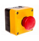 Cassette with safety button by turning 1R black and yellow IP65