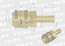 Szybkozłącze pneumatyczne P26 NW7.2 gniazdo pod wąż DN09mm POLMO  ( sprzedawane po 5 )