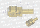Szybkozłącze pneumatyczne P26 NW7.2 gniazdo pod wąż DN10mm POLMO  ( sprzedawane po 5 )