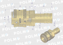 Szybkozłącze pneumatyczne P26 NW7.2 gniazdo pod wąż DN13mm POLMO  ( sprzedawane po 5 )