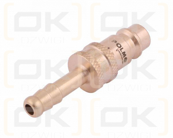 Szybkozłącze pneumatyczne P26 NW7.2 wtyczka pod wąż DN06mm POLMO  ( sprzedawane po 5 )