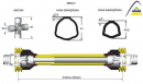 Wał przegubowo-teleskopowy (sprzęgło z kołkiem) 1010-1550mm 620 Nm 60970 CE seria 5 AKSAN