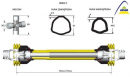 Wał przegubowo-teleskopowy (sprzęgło z kołkiem) 860-1250mm 620 Nm 60960 CE seria 5 AKSAN