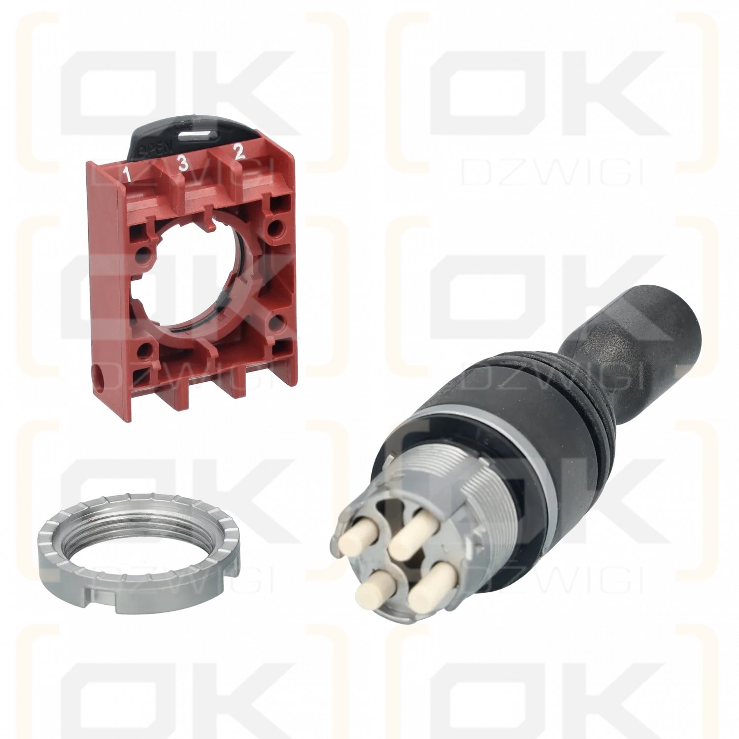 Joystick, 4 Positionen, Manipulator aus Metall mit Federrückstellung (184721)
