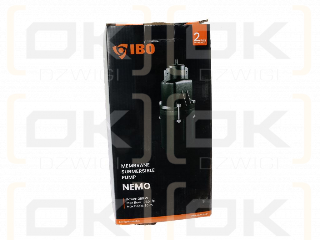 Bomba sumergible de membrana para aguas limpias y sucias, 250W, IBO