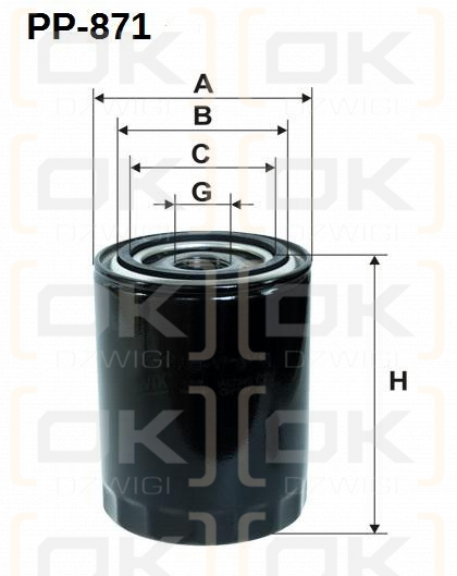 Filtr oleju PP-8.7.1 Sędziszów