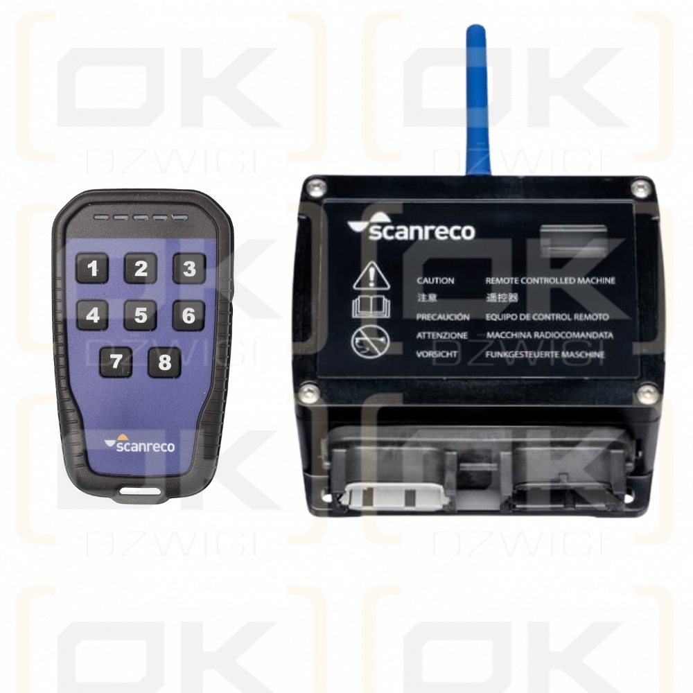 Scanreco pocket on/off radio control G5-M19A 8 buttons mode A/B; 12/24VDC