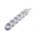 Przedłużacz 5 gniazd z wyłącznikiem 5m