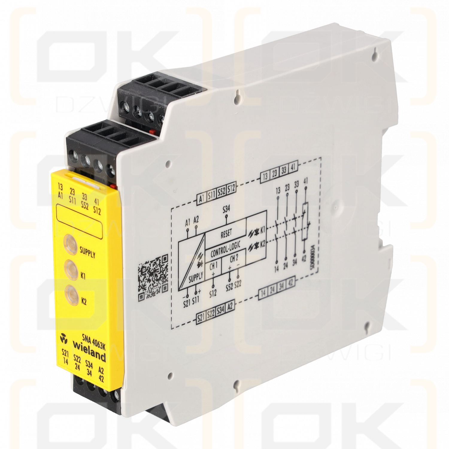 Safety relay, safety cat.: 4, SNA 4063K, safety contacts: 3, Uz: 230 V AC, Wieland