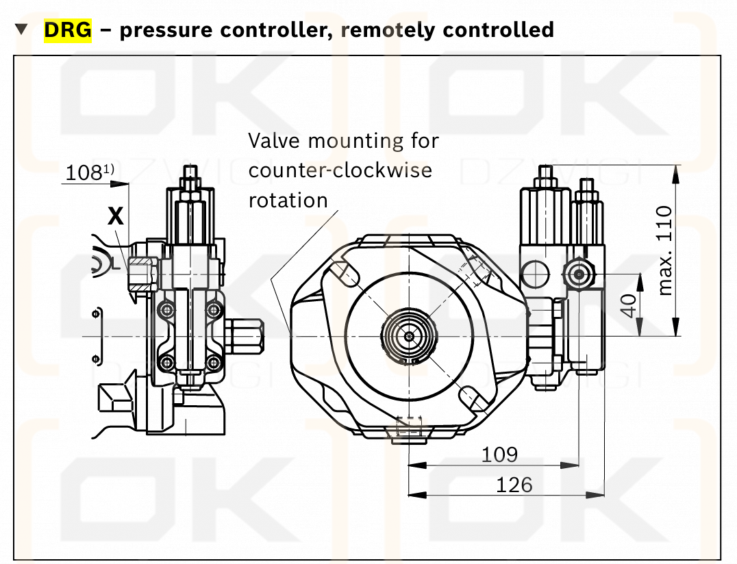 Регулирующий клапан Rexroth DRGVA10-280+-1/14+-0&