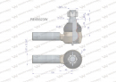 Przegub kierowniczy 139mm - 1 1/8