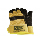 Rękawice robocze ochronne wzmocnione skórą licową RL ( sprzedawane po 12 )