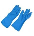 Rękawice ochronne gumowe flokowane niebieskie L 60g ogólne prace mechaniczne oraz rolnictwo i ogrodnictwo ( sprzedawane po 12 )