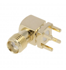 Conector SMA; hembra; recto; para soldar; para panel; PTFE