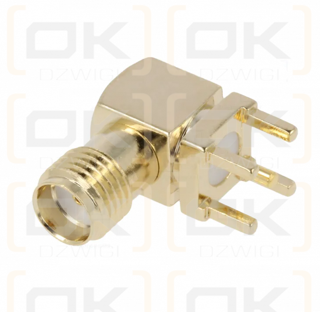 Conector SMA; hembra; recto; para soldar; para panel; PTFE