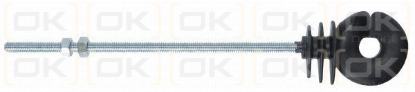 Izolator okrągły z gwintem  długi M6X180 ROYAL FARM (sprzedawane po 10 szt)