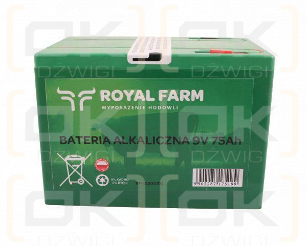 Bateria alkaliczna 75Ah 9V ROYAL FARM 201031002 do ECOSTOP