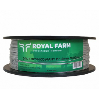 Drut (szpula) do pastucha 1000m ocynkowany fi 1.2 mm ROYAL FARM RM-105010019