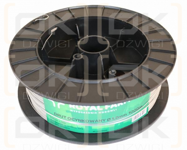 Drut (szpula) do pastucha 1000m ocynkowany fi 1.2 mm ROYAL FARM RM-105010019