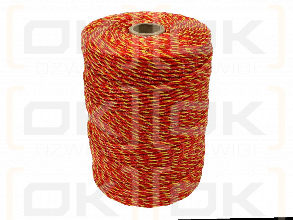 Тесьма для электрофехтования 2мм, 3x0,16мм SS желто-оранжевый 200м, Royal Farm
