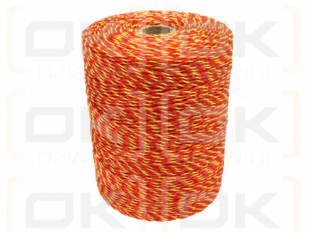 Тесьма для электрофехтования 2мм, 3x0,16мм SS желто-оранжевый 500м, Royal Farm