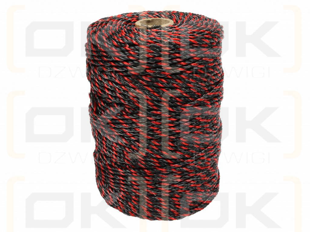 Тесьма для электрофехтования 3 мм, 3x0,20 мм SS черно-оранжевая 200 м, Royal Farm