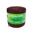 Тесьма для электрофехтования 3 мм, 3x0,20 мм SS черно-оранжевая 500 м, Royal Farm