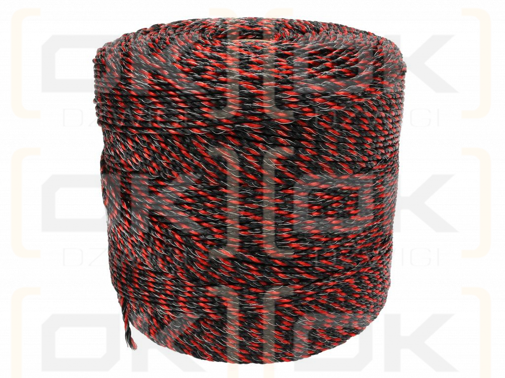 Тесьма для электрофехтования 3 мм, 3x0,20 мм SS черно-оранжевая 500 м, Royal Farm