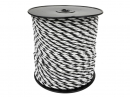 Тесьма для электрофехтования 5 мм, SS 3x0,20 мм SS бело-черная 200 м, Royal Farm