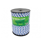 Тесьма для электрофехтования 6мм 4x0.25мм SS бело-синяя 200м, Royal Farm