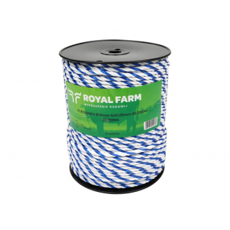 Тесьма для электрофехтования 6мм 4x0.25мм SS бело-синяя 200м, Royal Farm