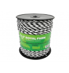 Тесьма для электрофехтования 5мм, 6x0.20мм SS бело-черная 200м, Royal Farm
