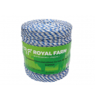 Тесьма для электрофехтовальщика 3 мм, 2x0,20 мм Cu, 4x0,20 мм SS бело-синяя 400 м, Royal Farm