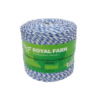 Тесьма для электрофехтовальщика 3 мм, 2x0,20 мм Cu, 4x0,20 мм SS бело-синяя 500 м, Royal Farm