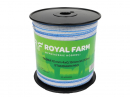 Лента для электроизгороди 12 мм, 4x0,15 мм SS бело-синяя 200 м, Royal Farm