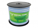 Лента для электроизгороди 12 мм, 4x0,15 мм SS бело-синяя 400 м, Royal Farm
