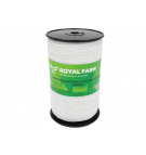 Лента для электроизгороди 20 мм, 2x0,25 мм Cu, 4x0,16 мм SS белая 200 м, Royal Farm