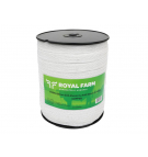 Лента для электрофехтования 20 мм, 2x0,25 мм Cu, 4x0,16 мм SS белая 400 м, Royal Farm