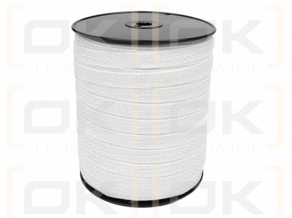 Лента для электрофехтования 20 мм, 2x0,25 мм Cu, 4x0,16 мм SS белая 400 м, Royal Farm