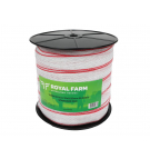 Лента, для электроизгороди 40 мм, 10x0,25 мм SS бело-красная 200 м, Royal Farm