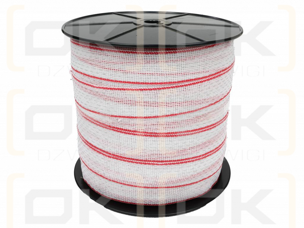 Лента, для электроизгороди 40 мм, 10x0,25 мм SS бело-красная 200 м, Royal Farm