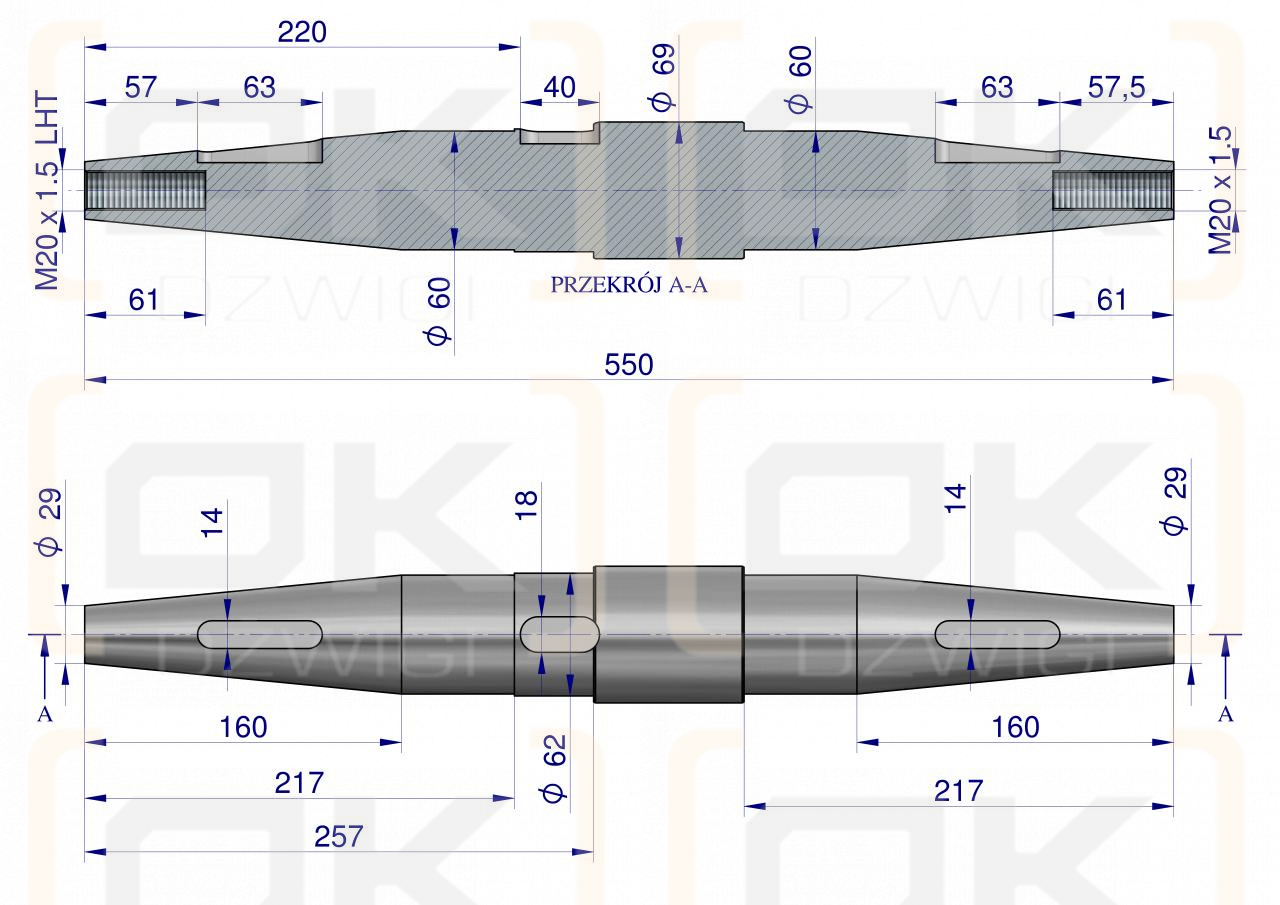 Wał główny Glebogryzarka 1500010061
