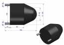 Resor. odbój gumowy duży 2 śruby Przyczepa HL