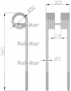 Palec przetrząsarko-zgrabiarka karuzelowa Kuhn GF440M/P 9/50/100/395 58561900 ( sprzedawane po 5 )